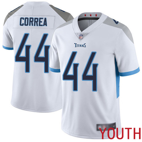 Tennessee Titans Limited White Youth Kamalei Correa Road Jersey NFL Football 44 Vapor Untouchable